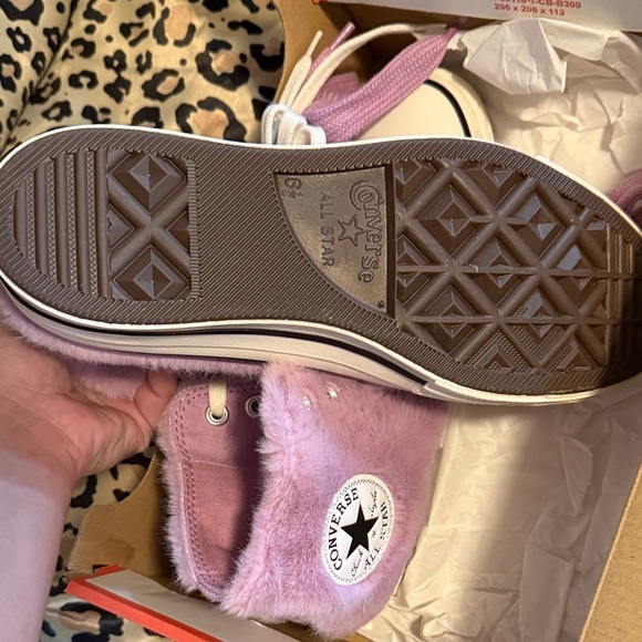 Converse Fuzzy Lavender High-Tops - Picture 3 of 4